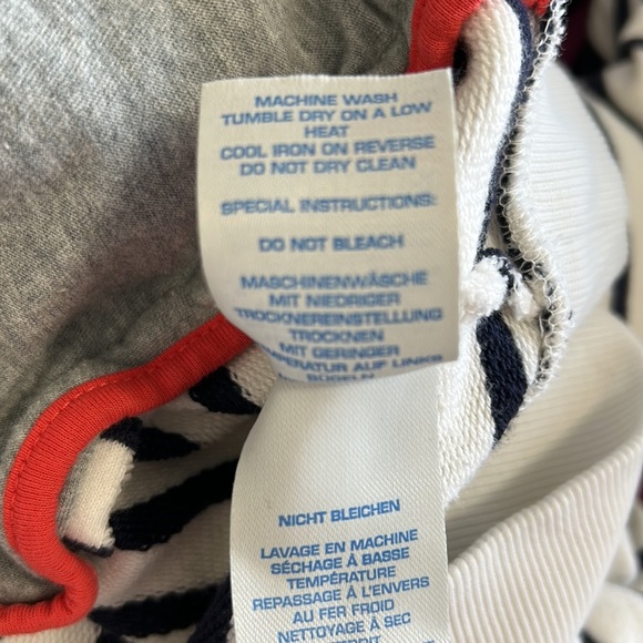 Boden Casual Hoodie Navy White Stripe Sz 6 - Picture 11 of 11